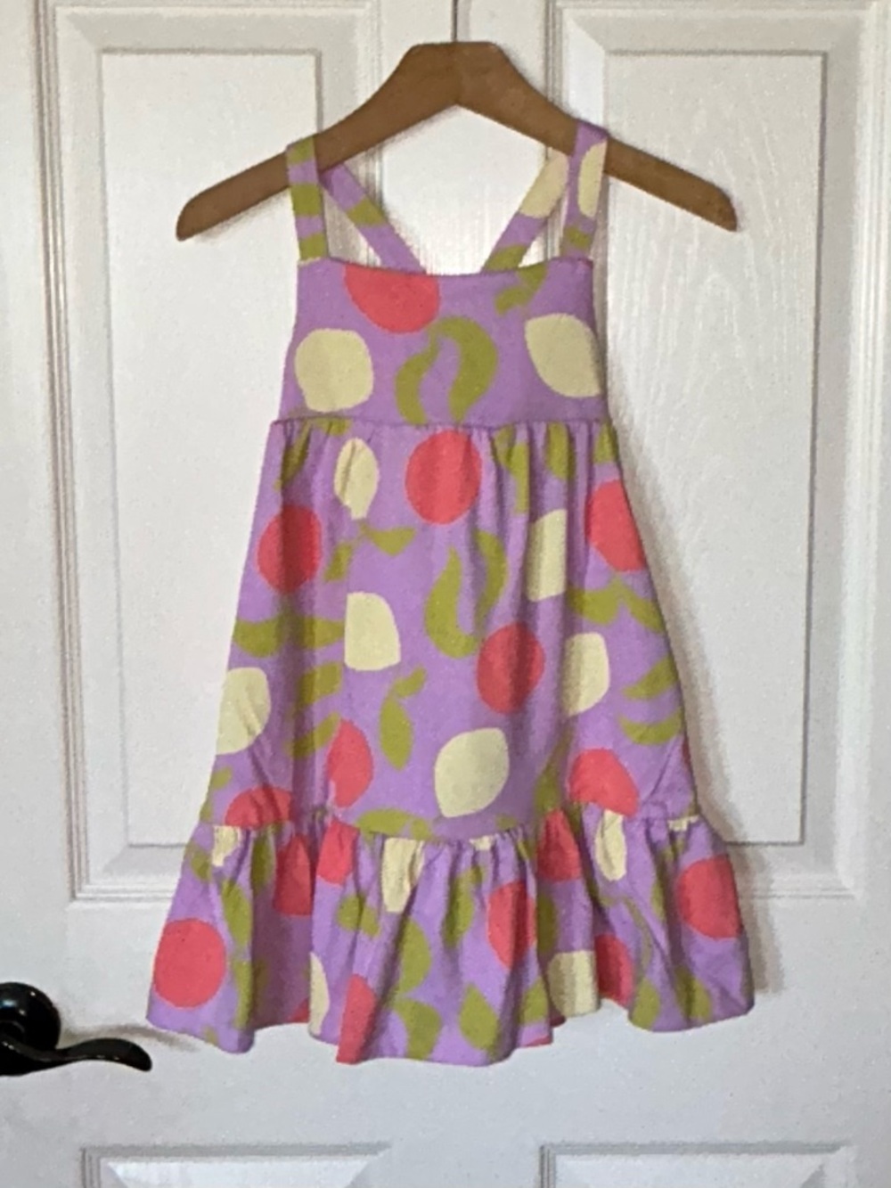 Hanna Andersson Citrus Sunshine on Tea Rose Crossback Sundress ☀️🆕 - Picture 2 of 8